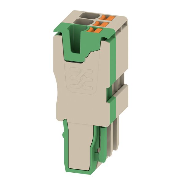 Plug (terminal), PUSH IN, 2.5 mm², 800, 24 A, Number of poles: 3, beig image 1