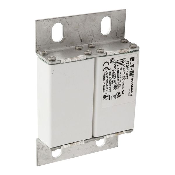 Fuse-link, high speed, 500 A, DC 1000 V, size 230, 24 x 78 x 115 mm, aR, IEC image 11