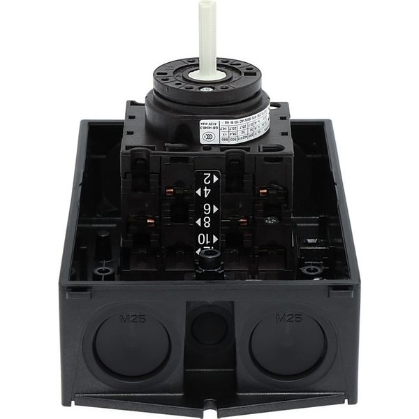 Reversing switches, T3, 32 A, surface mounting, 3 contact unit(s), Contacts: 5, 60 °, maintained, With 0 (Off) position, 1-0-2, Design number 8401 image 39