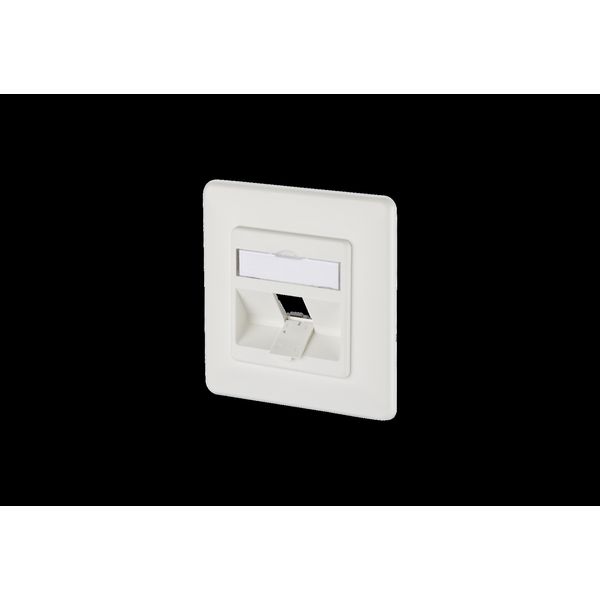 Keystone wall outlet flush mounted 1 port unequipped pure white image 2