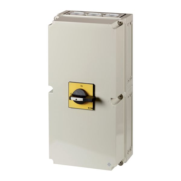 Main switch, T8, 315 A, surface mounting, 3 contact unit(s), 6 pole, 1 N/O, 1 N/C, STOP function, With black rotary handle and locking ring, Lockable image 4