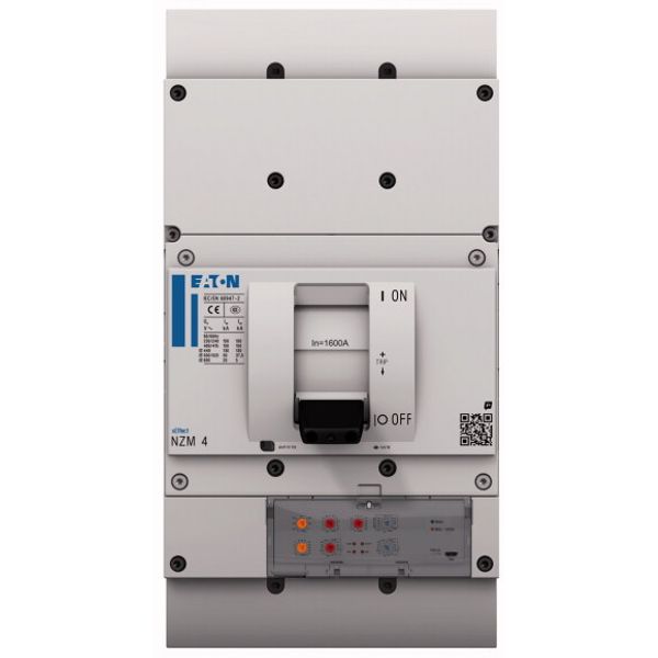 NZM4 PXR20 circuit breaker, 1600A, 4p, Screw terminal, earth-fault protection image 1