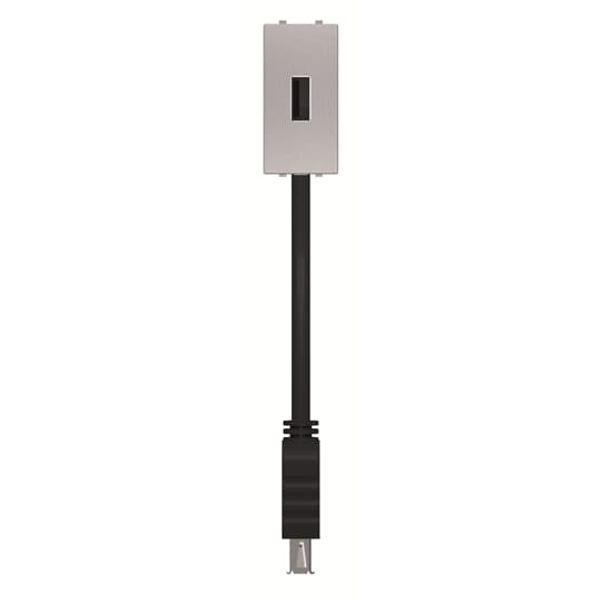 N2155.91 PL USB female-female connection unit with cable - 1M - Silver image 1