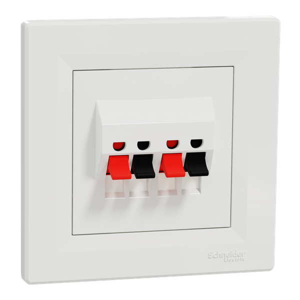 Asfora, loudspeaker socket, white image 4