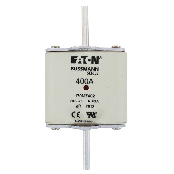 Fuse-link, high speed, 400 A, AC 800 V, NH3, gR, UL, IEC, dual indicator image 16