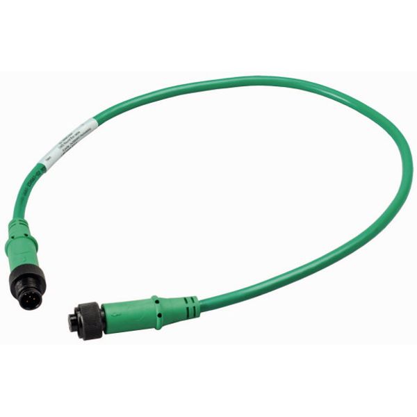 SmartWire-DT round cable IP67, 0.6 meters, 5-pole, Prefabricated with M12 plug and M12 socket image 1