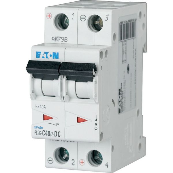 Miniature circuit breaker (MCB), 40 A, 2p, characteristic: C, DC image 9