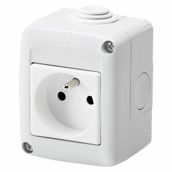 PROTECTED ENCLOSURE COMPLETE WITH SYSTEM DEVICES - WITH SOCKET-OUTLET 2P+E 10/16 A - FRENCH STANDARD - IP40 - GREY RAL 7035 image 2