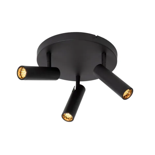 Lucide GRADO - Ceiling spotlight - Ø 25 cm - 3xGU10 (MR11) - Black image 1