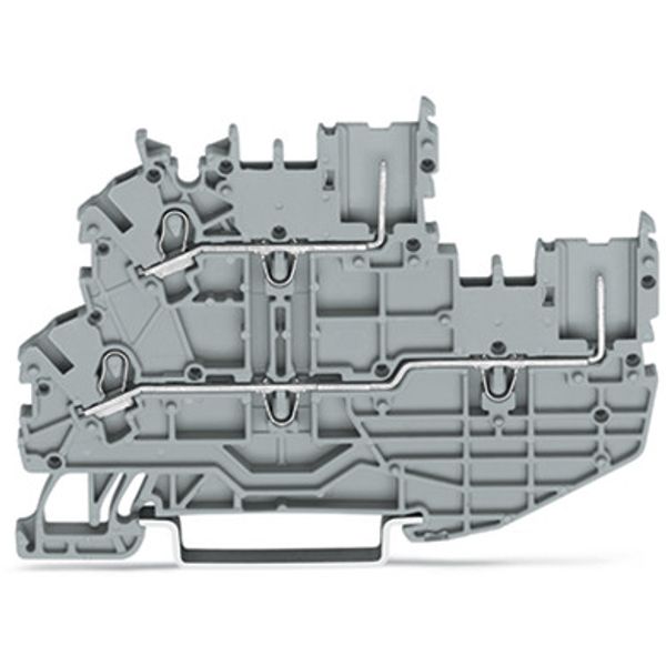 1-conductor/1-pin double deck receptacle terminal block Through/throug image 2