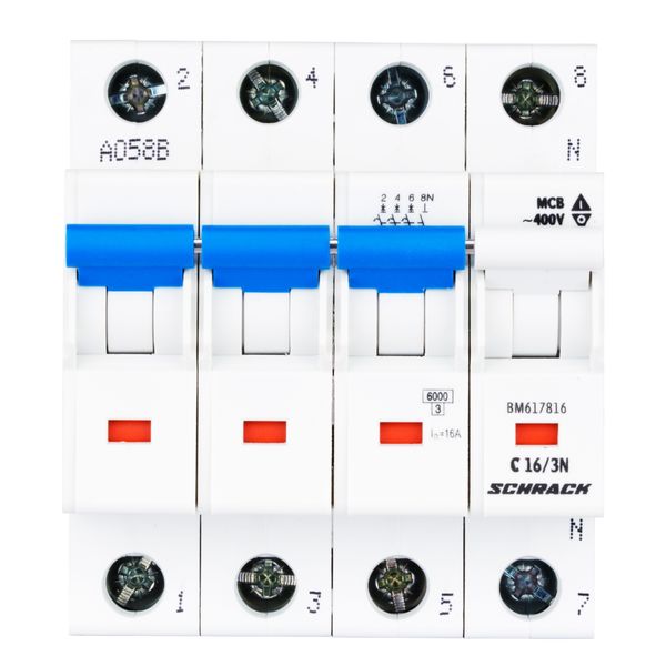 Miniature Circuit Breaker (MCB) C, 16A, 3+N, 6kA image 3