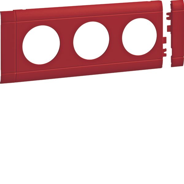 Frontplate 3-gang socket lid 80 red image 1