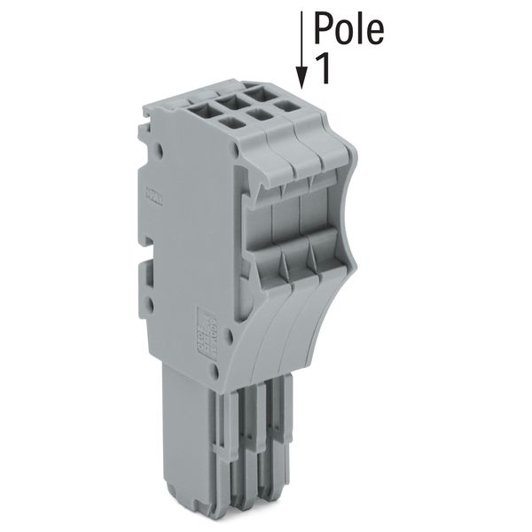 1-conductor female connector Push-in CAGE CLAMP® 1.5 mm² gray image 3