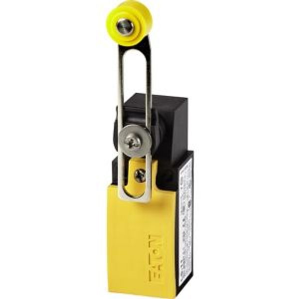 Position switch, Adjustable roller lever, Complete unit, 1 N/O, 1 NC, Snap-action contact - Yes, Screw terminal, Yellow, Insulated material, -25 - +70 image 2