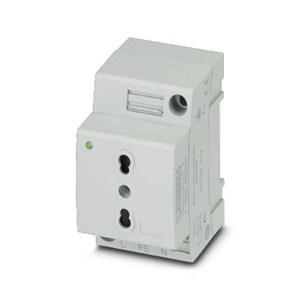 Socket outlet for distribution board Phoenix Contact EO-L/UT/SH/LED 250V 6A AC image 1