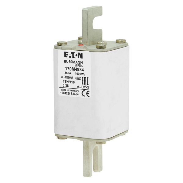 Fuse-link, high speed, 350 A, AC 1000 V, DIN 1, 51 x 69 x 138 mm, aR, DIN, IEC, type T indicator image 5