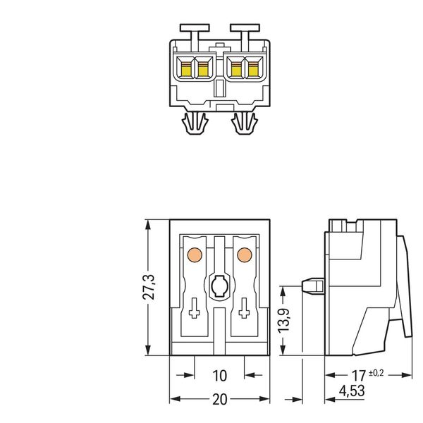 Lighting connector push-button, external without ground contact white image 4