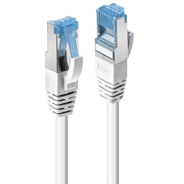 10m Cat.6A S/FTP LSZH Network Cable, White RJ45, M/M, 500MHz, Copper image 1