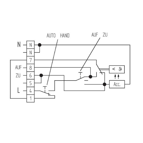 Climate controller 5-30C, AC 230V, 1 changeover contact, 6 A, auto/manual switch. Switch on/off image 3