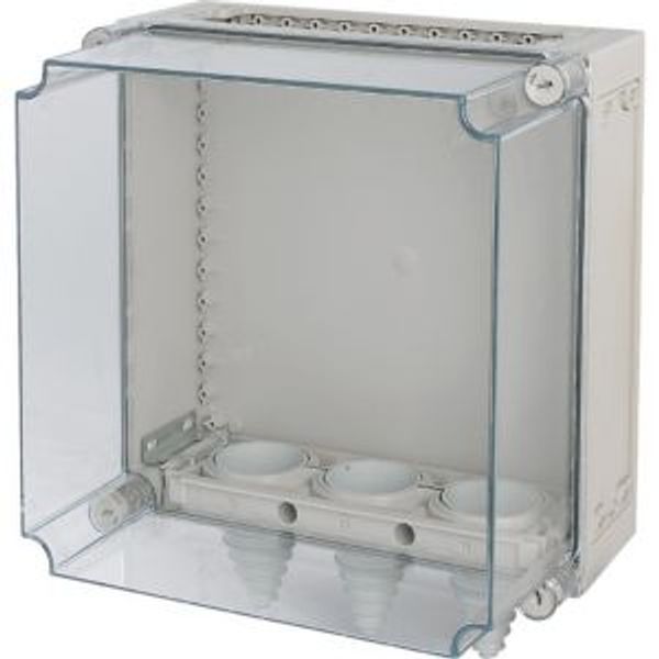 Panel enclosure, with gland plate and cable glands, HxWxD=375x375x275mm image 2