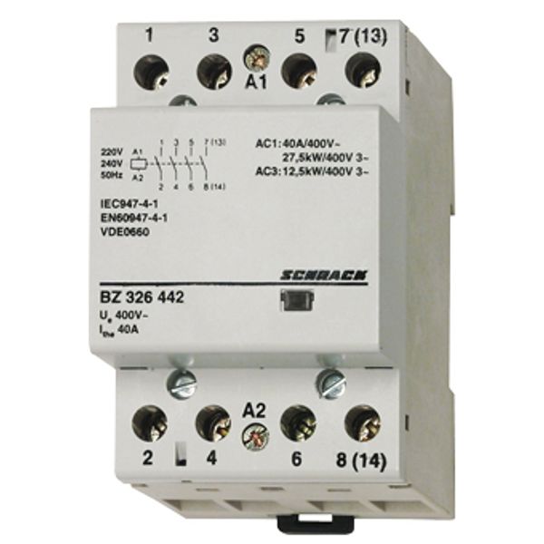 Modular contactor 40A, 4 NO, 24VAC, 3MW image 1