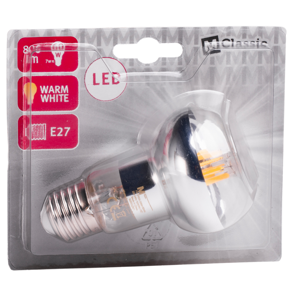 LED Bulb Filament E27 7W R63 2700K 806lm CL image 1