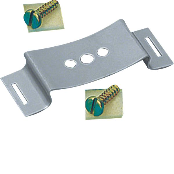 Fixing spring for DIN rail (10 pieces), 20mm wide with screw image 1