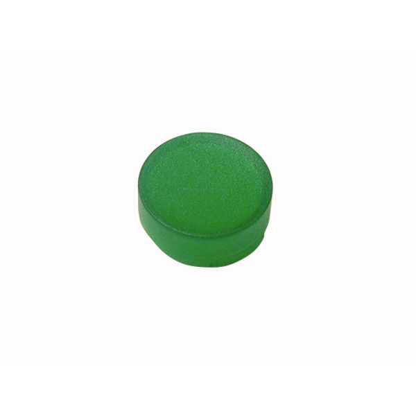 Button lens, raised green, blank image 1
