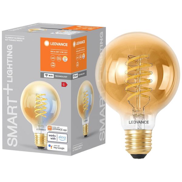 SMART+ Lamp LEDVANCE WiFi Filament Globe 50 Tunable White E27 image 1