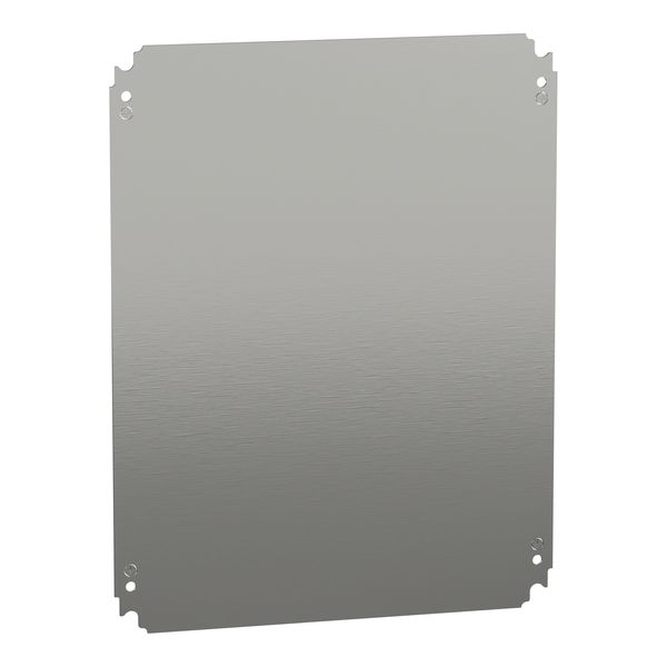 Plain mounting plate H500xW400mm made of galvanised sheet steel image 1