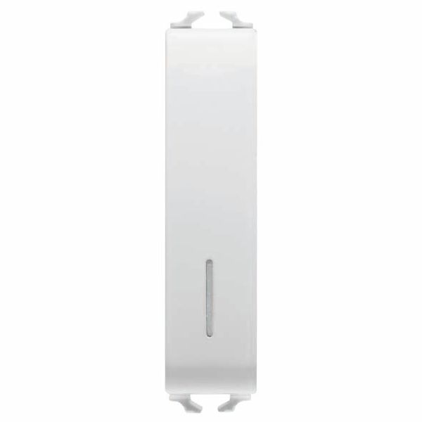 ONE-WAY SWITCH 1P 250V ac - 10AX ILLUMINABLE - WITH DIFFUSER - 1/2 MODULE - GLOSSY WHITE - CHORUSMART image 2
