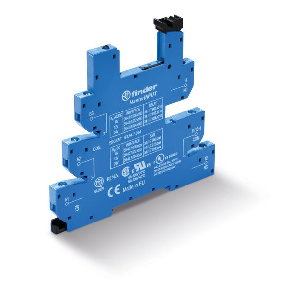 Screw socket 6+12+24VUC for 35mm.rail, 34.51/81 Master/input (93.64.0.024) image 3