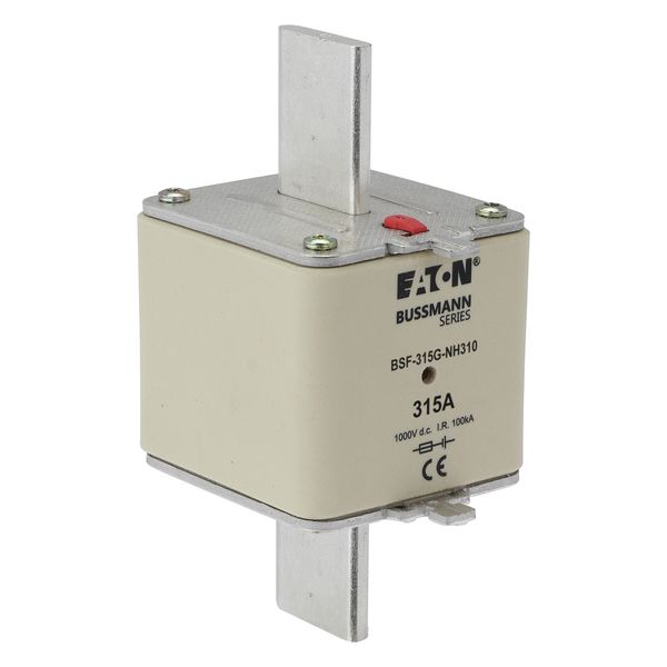 Fuse-link, high speed, 315 A, DC 1000 V, NH3, 71 x 76 x 150 mm, gBat, IEC, blade connection image 9