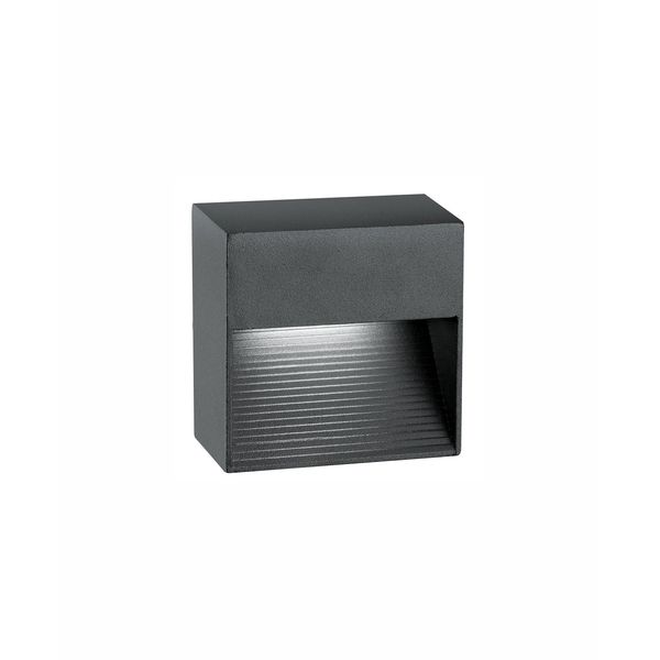 Dark Gray Aluminium LED 3 Watt 270Lm 3000K 220-240 Volt 50Hz Beam Angle 15o IP54 L: 8.5 W: 5 H: 8.5 cm image 1