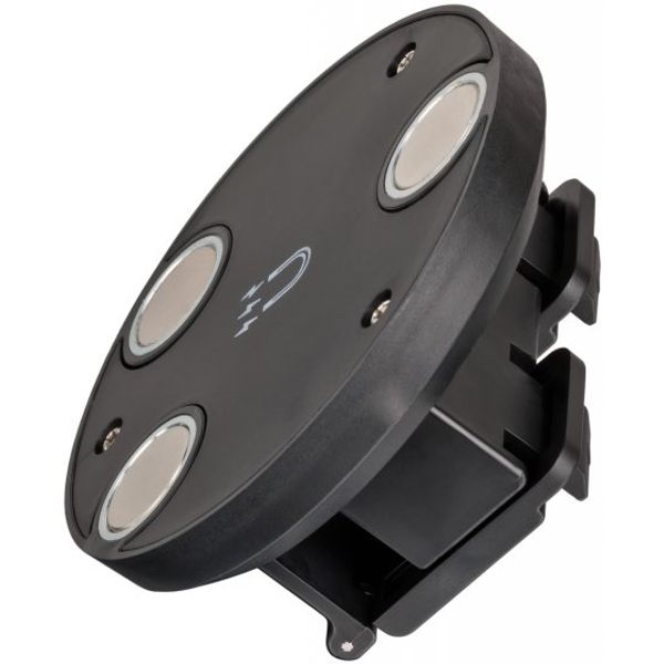 Magnetic holder for rechargeable LED work lights (robust, three strong magnets integrated) image 1
