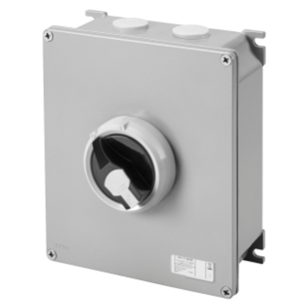 ROTATORY ISOLATOR - HP- SURFACE-MOUNTING - COMMAND - METAL BOX - 80A 4P - LOCKABLE BLACK KNOB - IP66 image 1