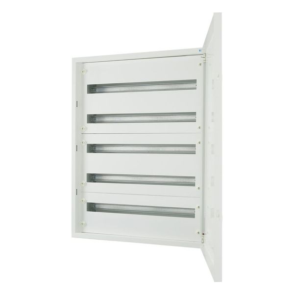 Complete flush-mounted flat distribution board, white, 33 SU per row, 5 rows, type A image 2