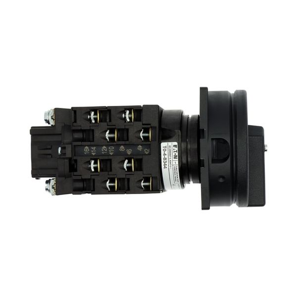 Main switch, T0, 20 A, flush mounting, 4 contact unit(s), 8-pole, STOP function, With black rotary handle and locking ring, Lockable in the 0 (Off) po image 18