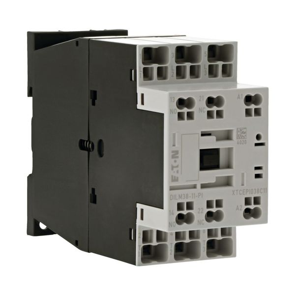 Contactor, 3 pole, 380 V 400 V 18.5 kW, 1 N/O, 1 NC, 220 V 50/60 Hz, AC operation, Push in terminals image 9