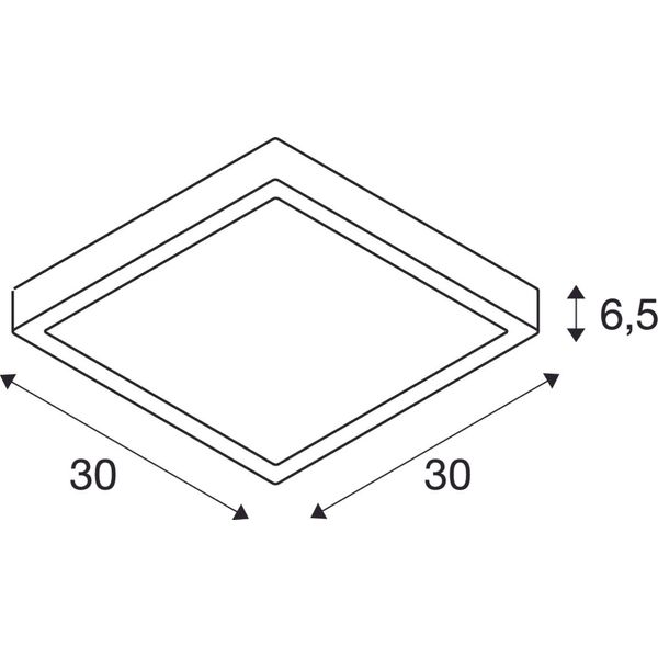 AINOS SENSOR SQ 18W 1300lm 3000/4000K 230V LED IP65 white image 2