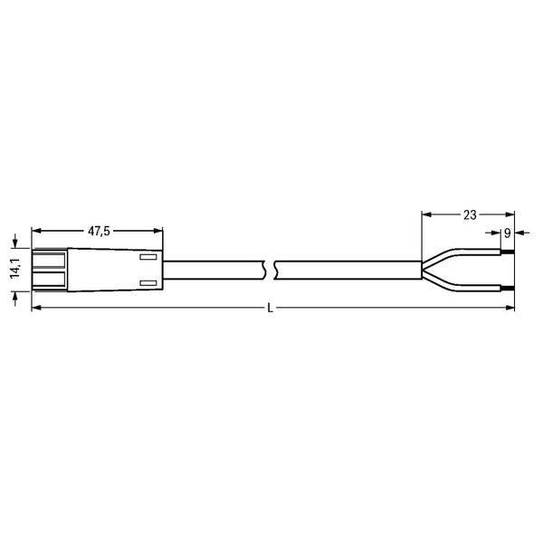 pre-assembled connecting cable Eca Plug/open-ended green image 3