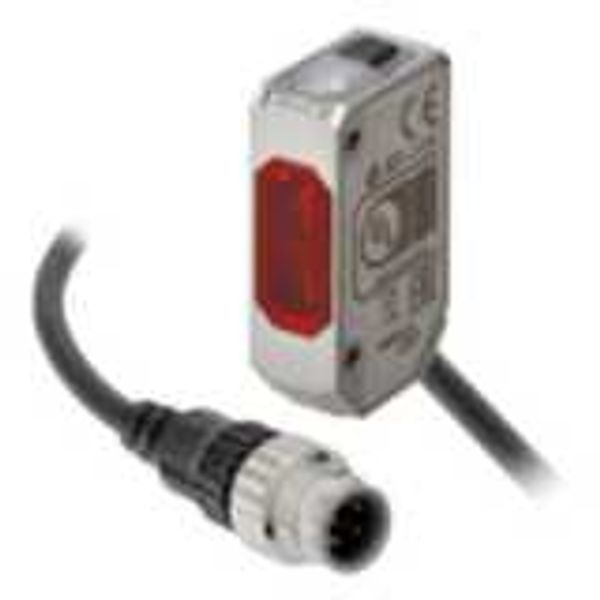 Photoelectric sensor, rectangular housing, stainless steel, red LED, b image 1