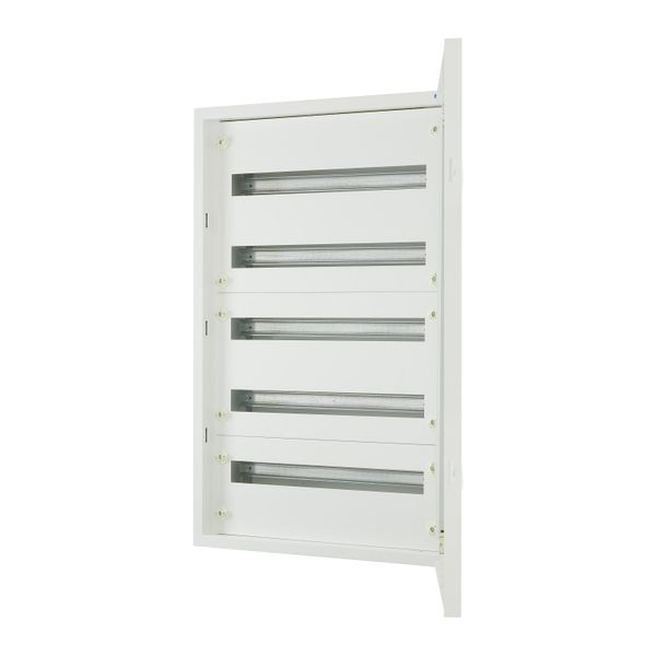 Complete flush-mounted flat distribution board, white, 24 SU per row, 5 rows, type C image 9
