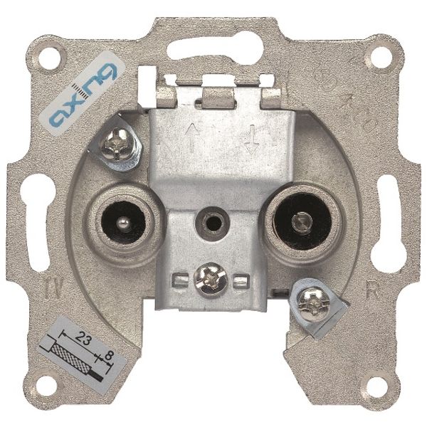 Antenna loop-through outlet 2-Port, 18dB, w/o frame,BSD 4-18 image 1