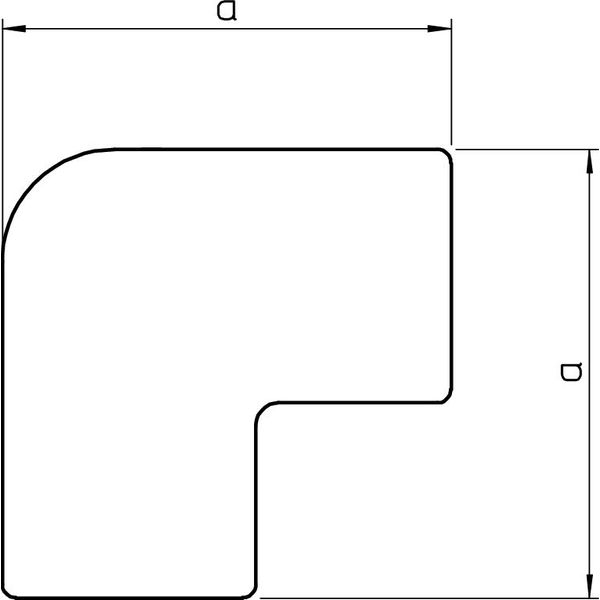 WDK HF10030RW Flat angle cover  10x30mm image 2