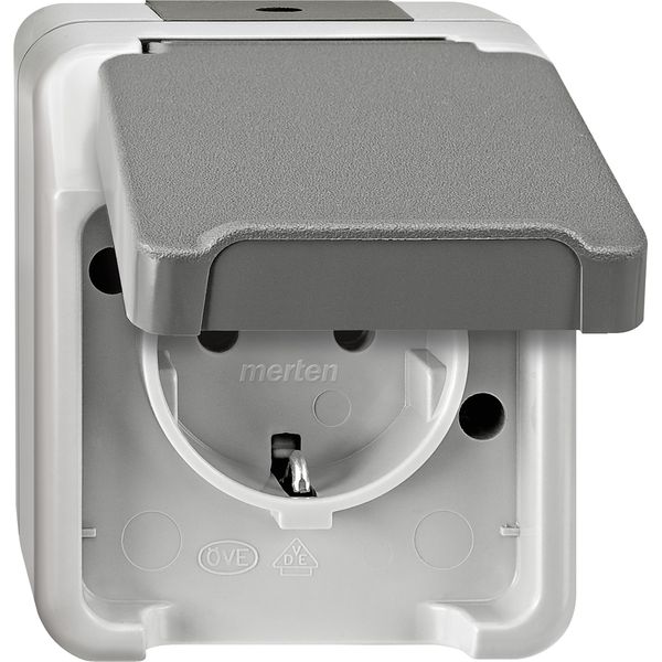 Merten SCHUKO socket outlet light grey MEG2301-8029 image 1