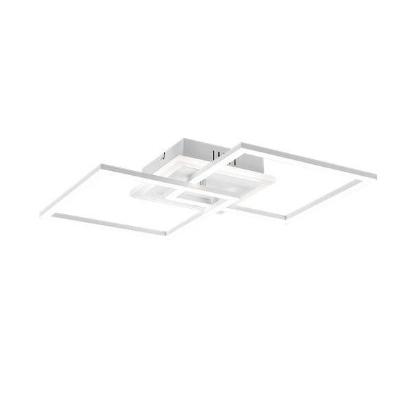 Venida LED ceiling lamp square matt white 4000K image 1