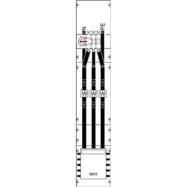 KA4055 CT meter panel, Field width: 1, Rows: 0, 1350 mm x 250 mm x 160 mm, IP2XC image 5