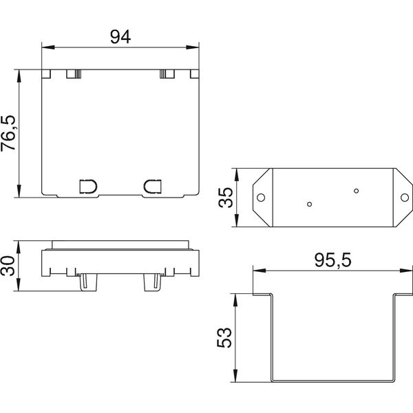VHF-AE4TE Construction set protect. unit cover and support bracket image 2