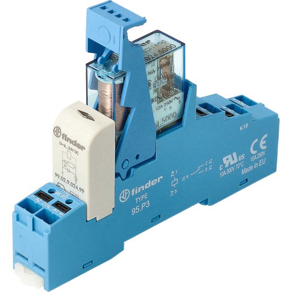 Rel. interface Mod. Push-IN 1CO 10A/24VDC SEN/Agni/LED/diode (48.P3.7.024.0050) image 4